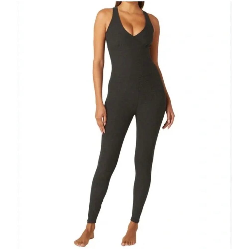 Beyond Yoga - Spacedye Daring Jumpsuit - Dark Grey - Small - EUC